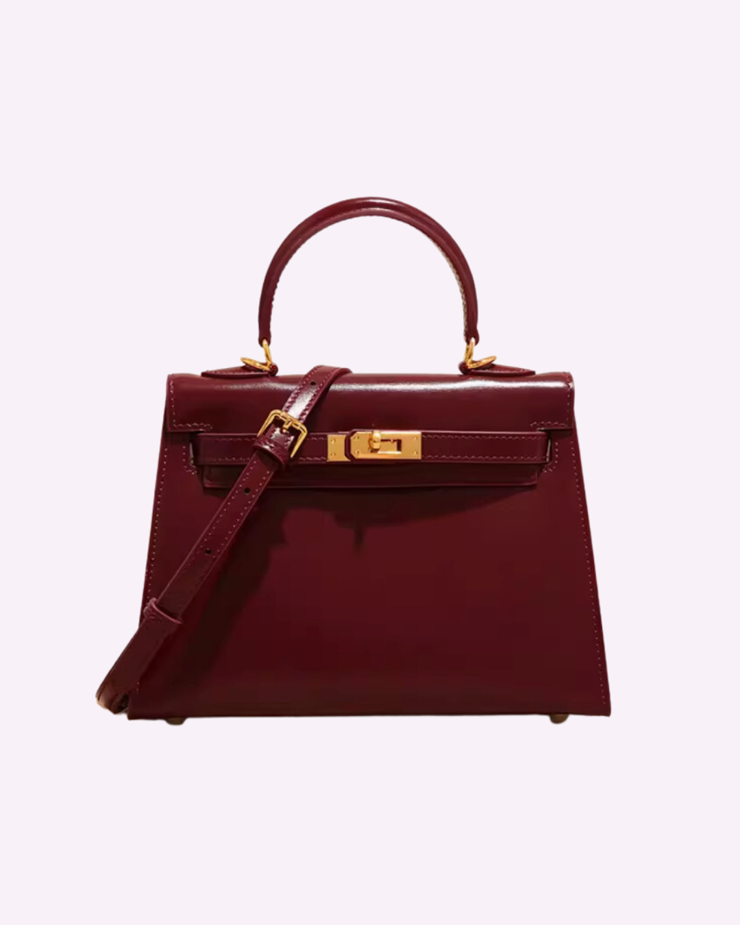DELAUNAY | Mini Sac en Cuir Bordeaux Élégant