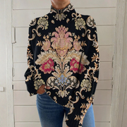 DELAUNAY | Pull Col Montant Baroque Noir Camille