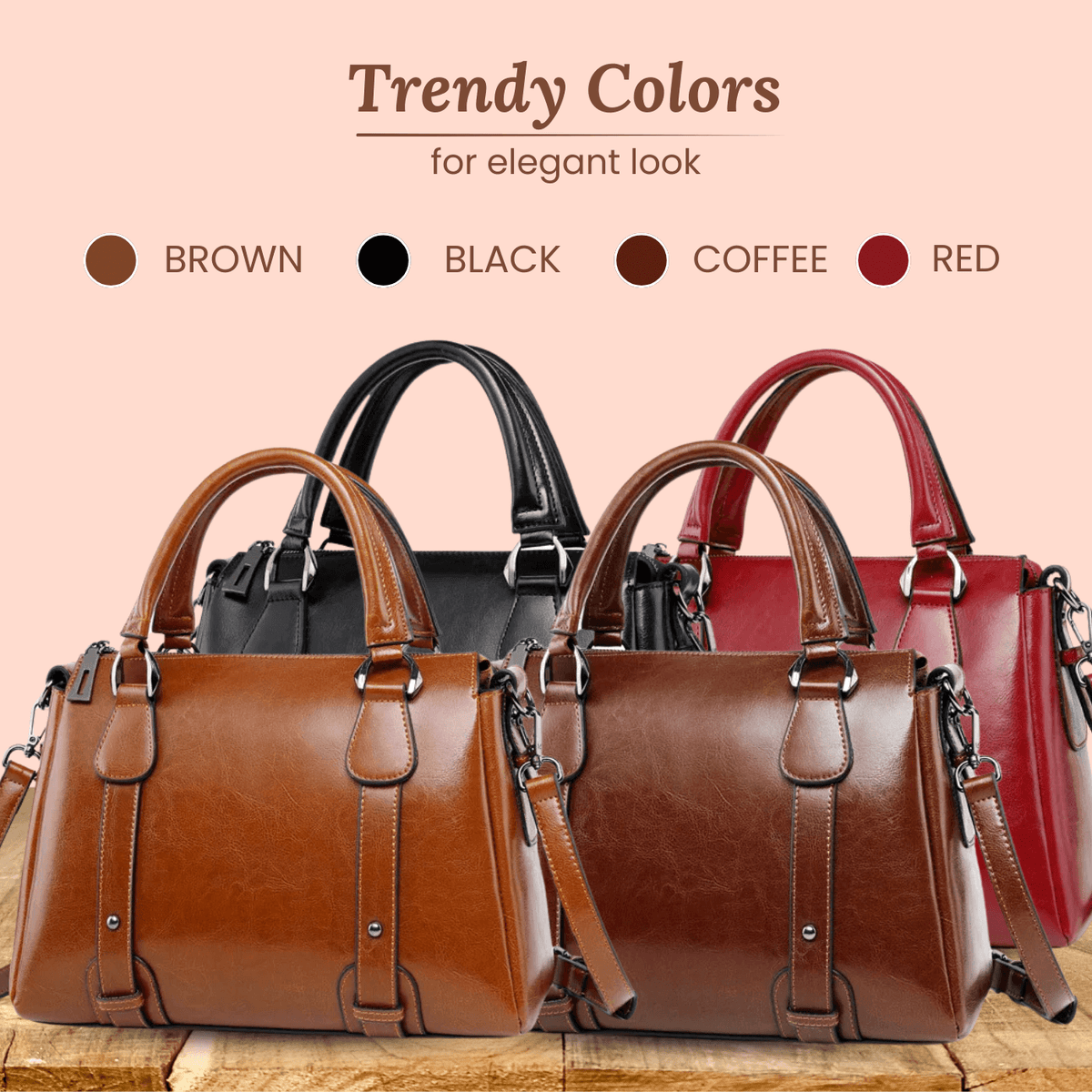Valeria | Sac Satchel à Fermeture Zippée Supérieure