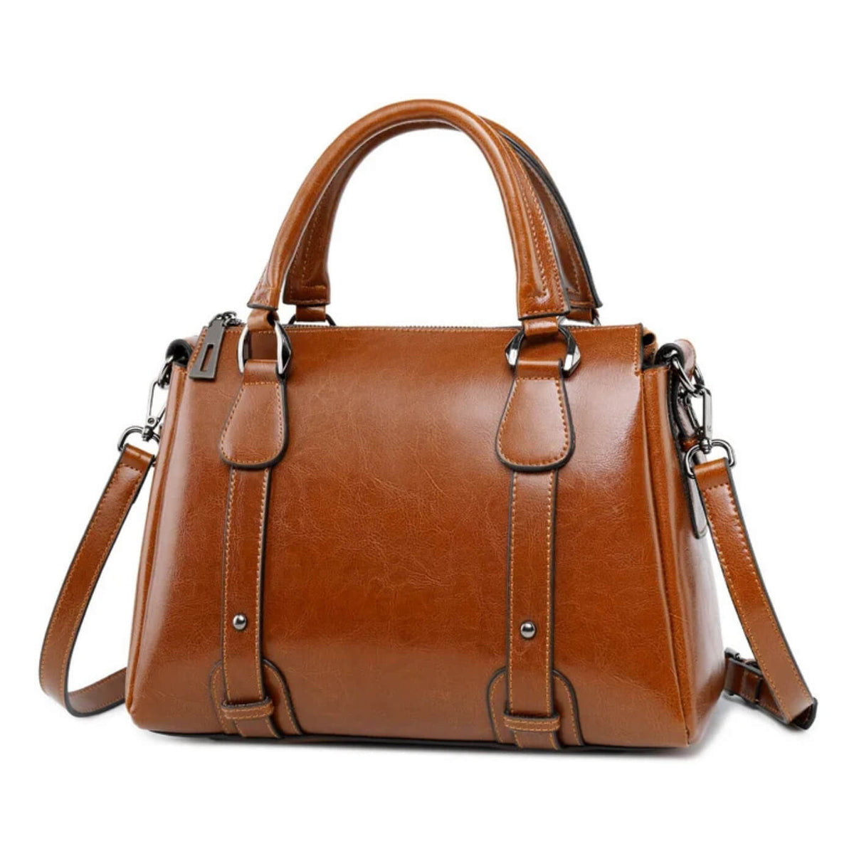 Valeria | Sac Satchel à Fermeture Zippée Supérieure