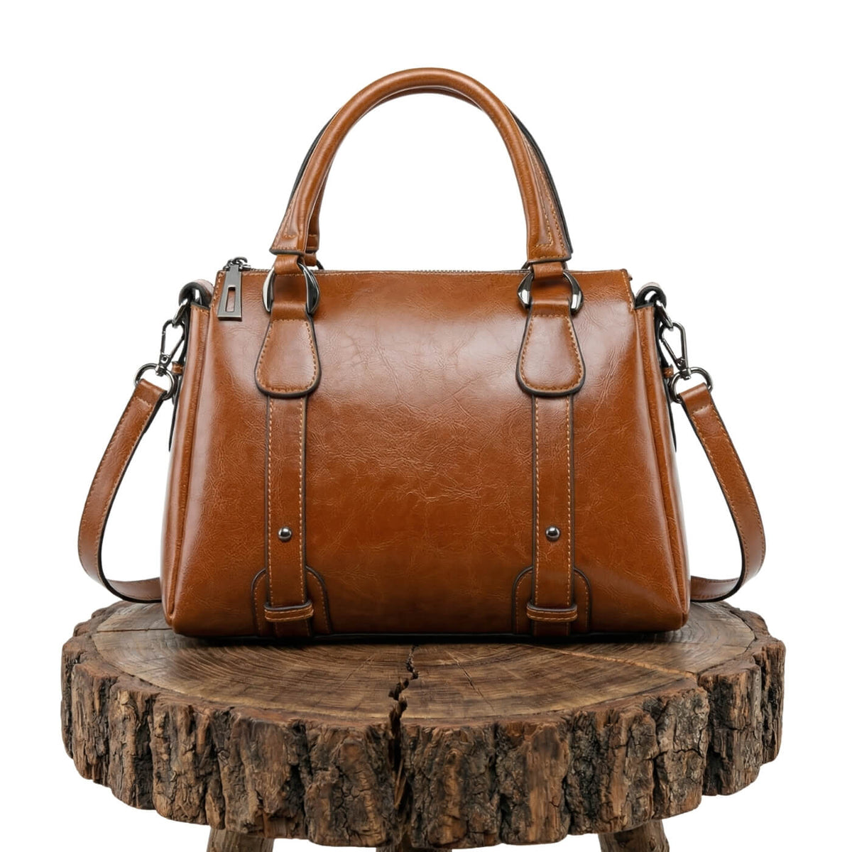 Valeria | Sac Satchel à Fermeture Zippée Supérieure