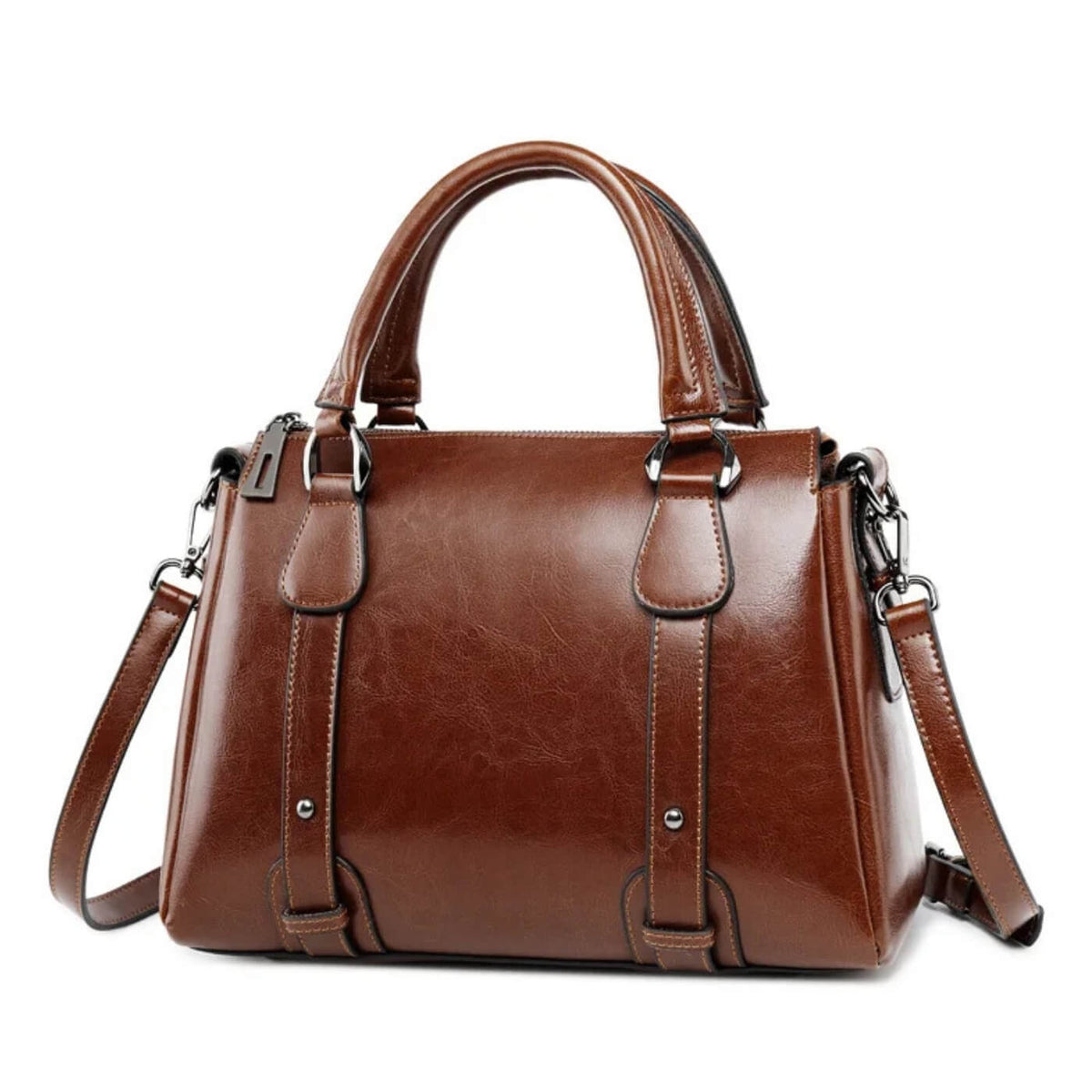 Valeria | Sac Satchel à Fermeture Zippée Supérieure