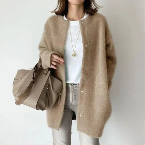 Cardigan Veste en Maille Loose Fit pour Femme