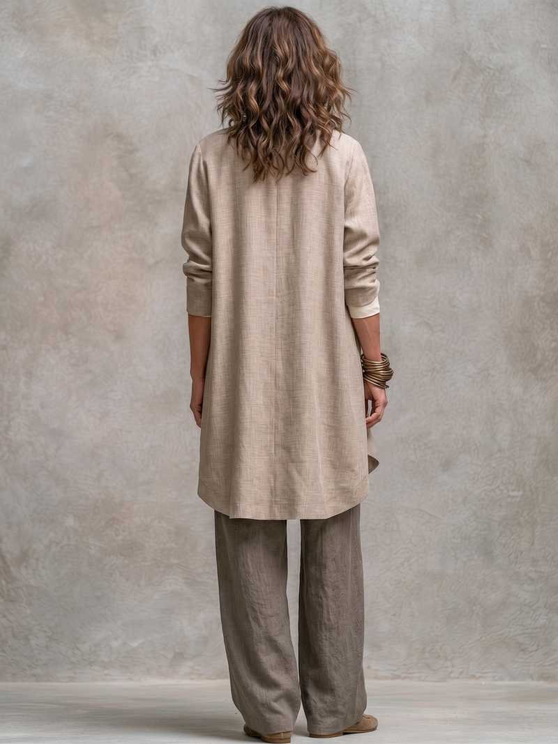 Eliana | Ensemble Trois Pièces Pantalon Large
