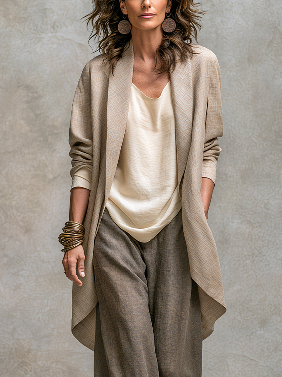 Eliana | Ensemble Trois Pièces Pantalon Large