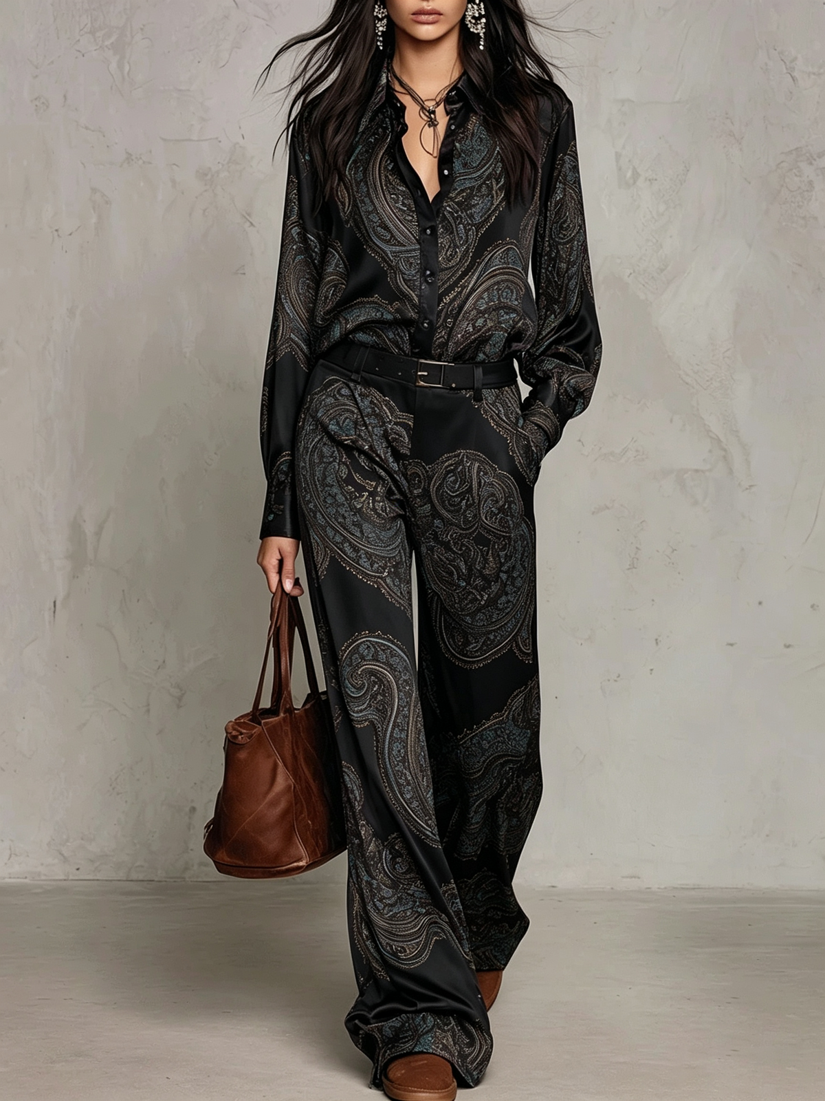 Seraphina™ | Ensemble deux pièces élégant à motif cachemire