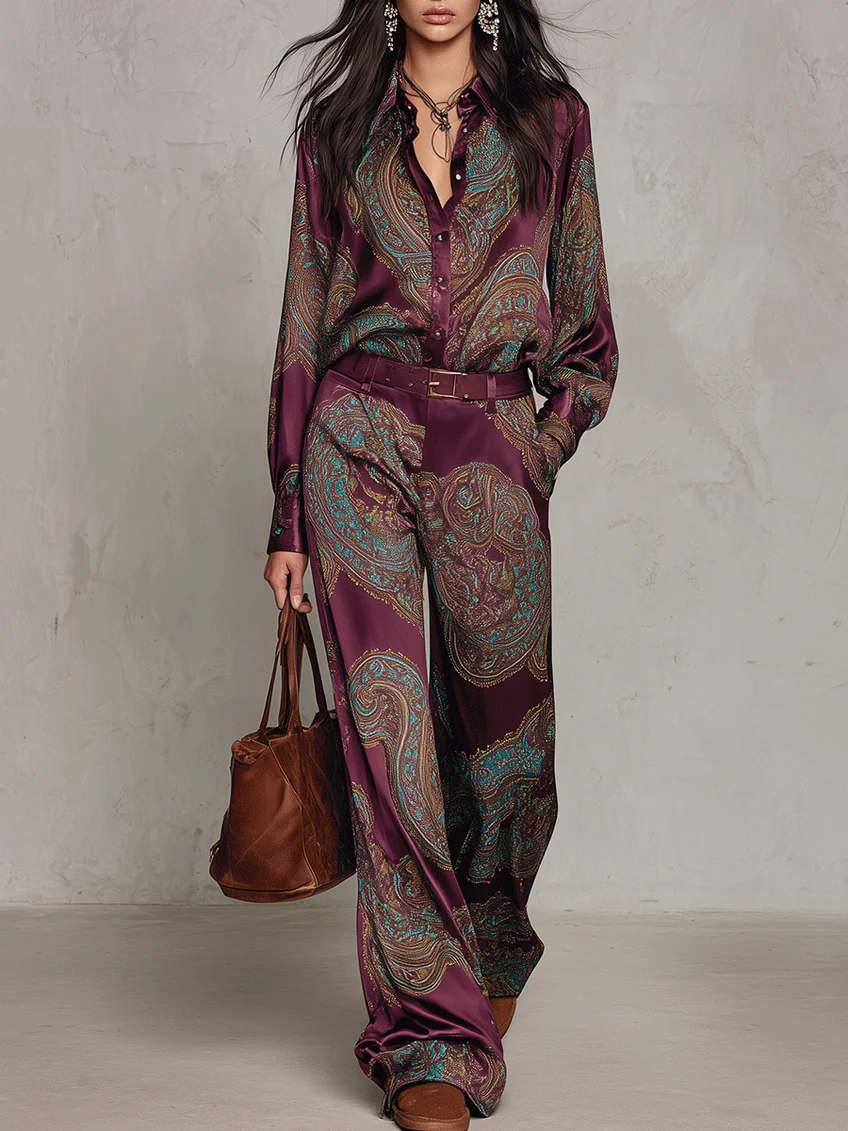 Seraphina™ | Ensemble deux pièces élégant à motif cachemire