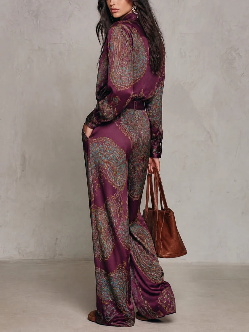 Seraphina™ | Ensemble deux pièces élégant à motif cachemire