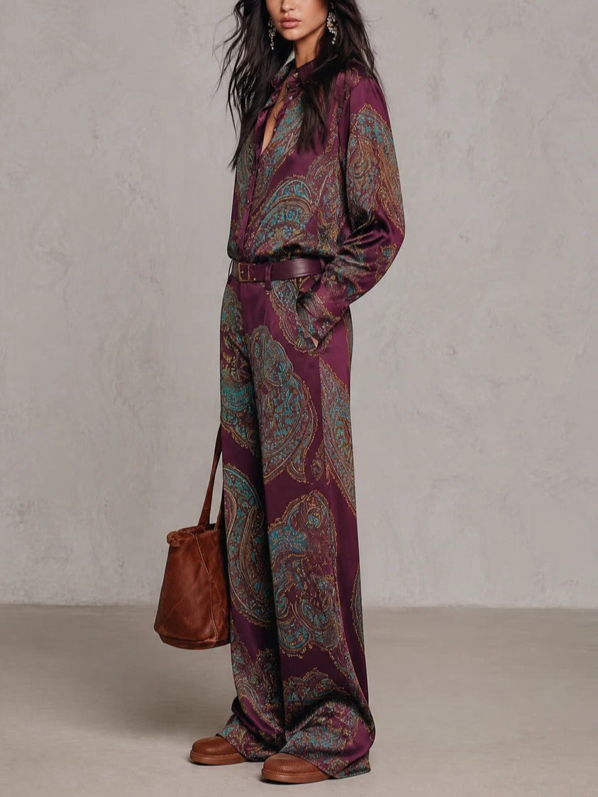 Seraphina™ | Ensemble deux pièces élégant à motif cachemire