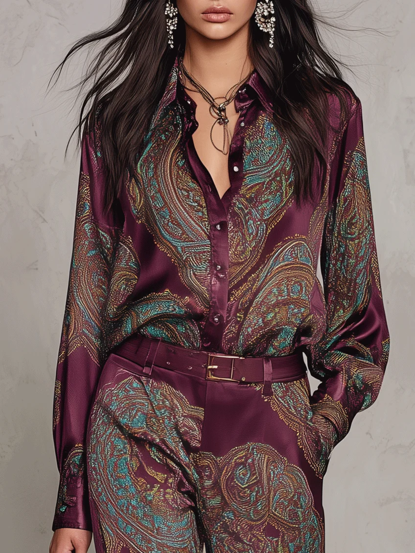 Seraphina™ | Ensemble deux pièces élégant à motif cachemire