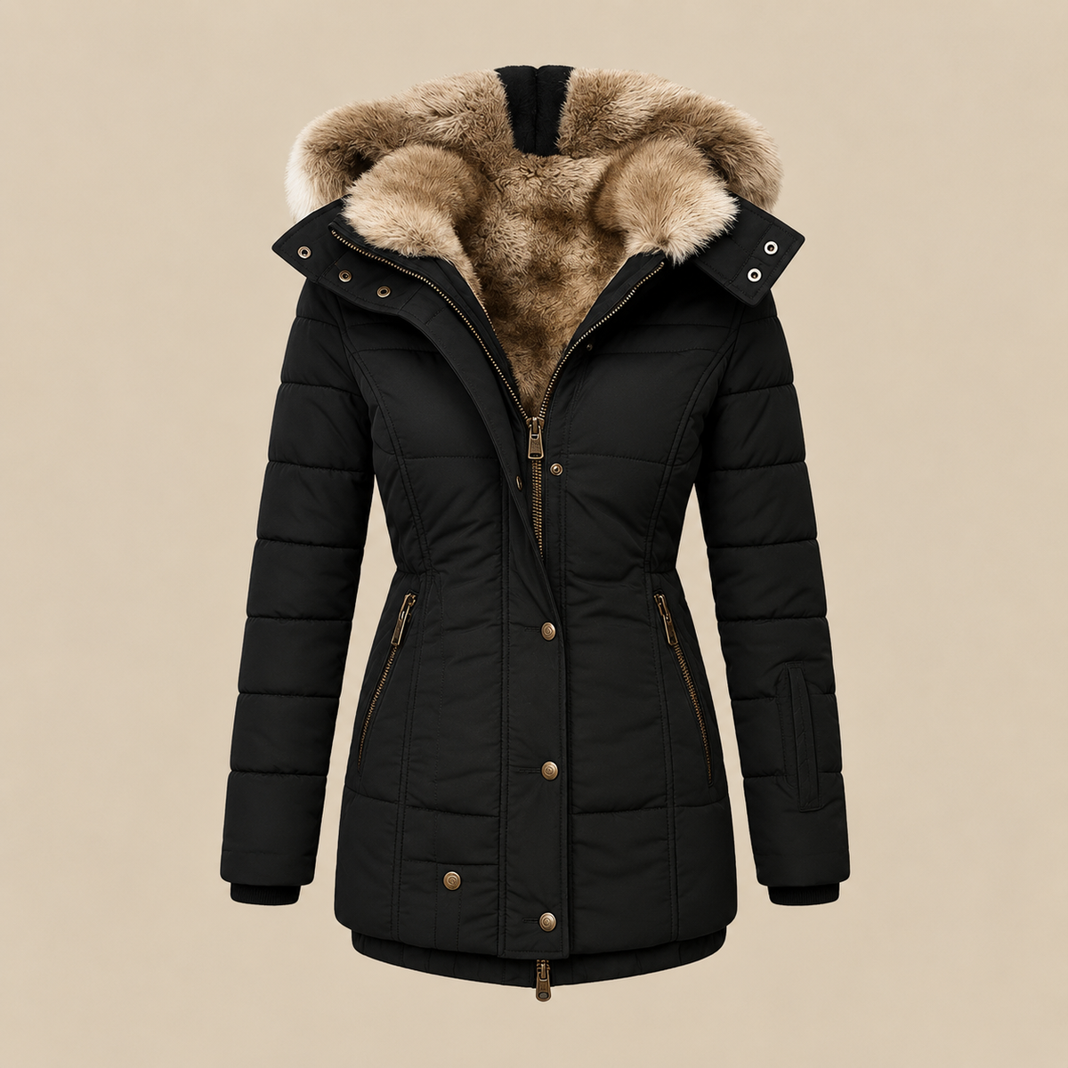 Anna™ | Manteau d'hiver chaud avec doublure en fourrure