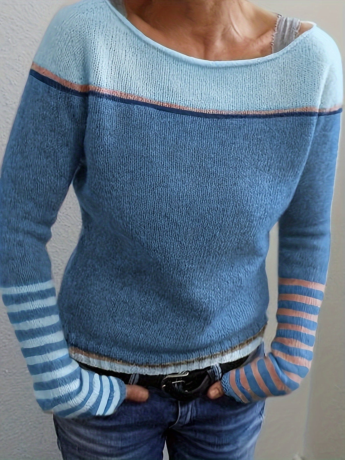 DELAUNAY | Pull Col Bateau Rayé Aveline