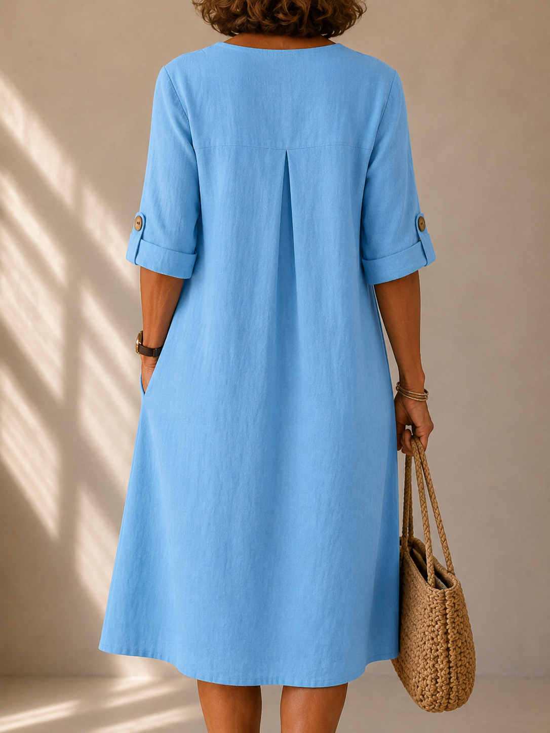 DELAUNAY | Robe Boutonnée Manches Ajustables Marie