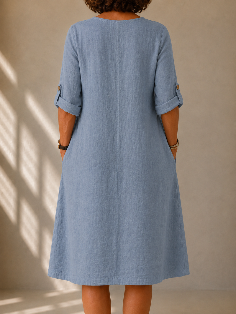 DELAUNAY | Robe Douce Col Tunisien Élina