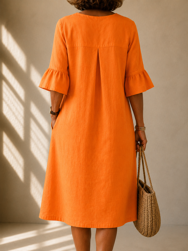 DELAUNAY | Robe Boutonnée Col V Mathilde