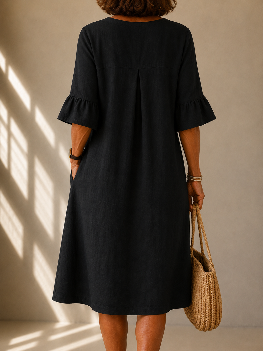 DELAUNAY | Robe Boutonnée Coupe Fluide Isabelle