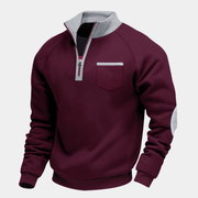 DELAUNAY | Pull en Polaire avec Moitié Zip pour Homme