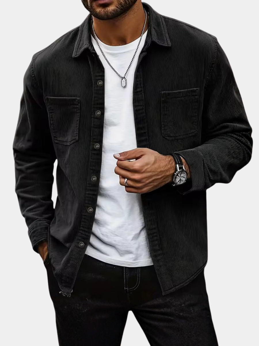 Lukas | Chemise en velours côtelé chaude pour hommes