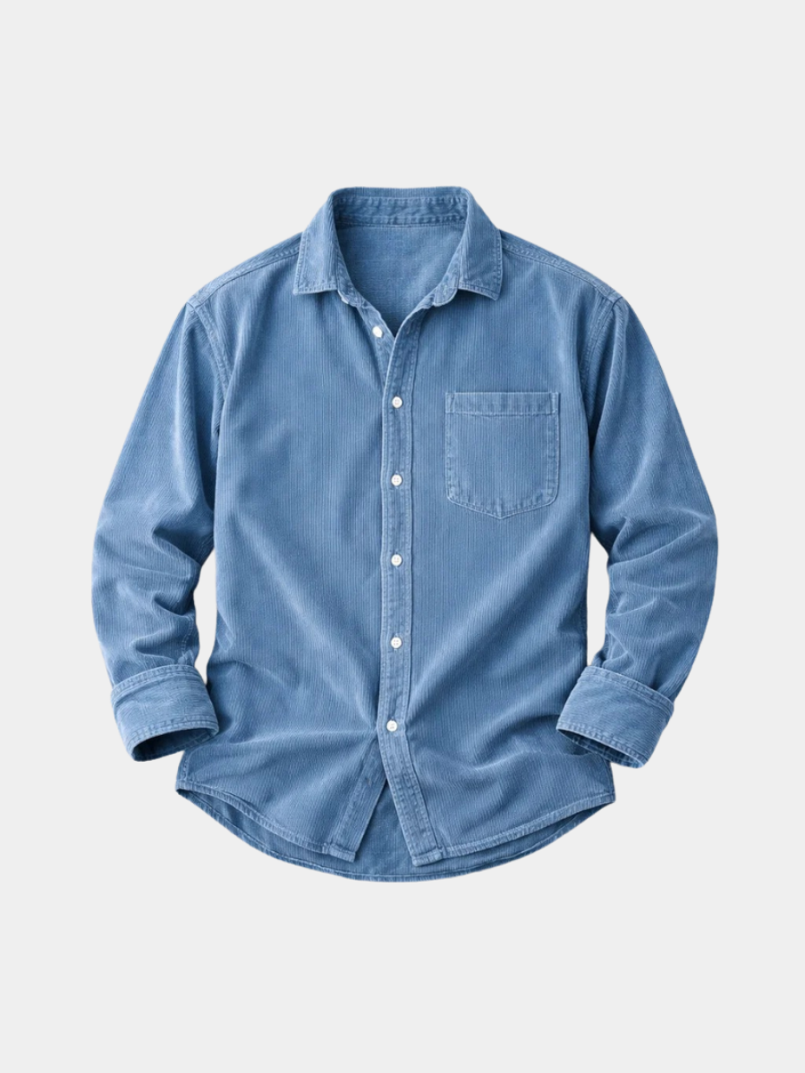 DELAUNAY | Chemise Classique en Velours Côtelé pour Hommes