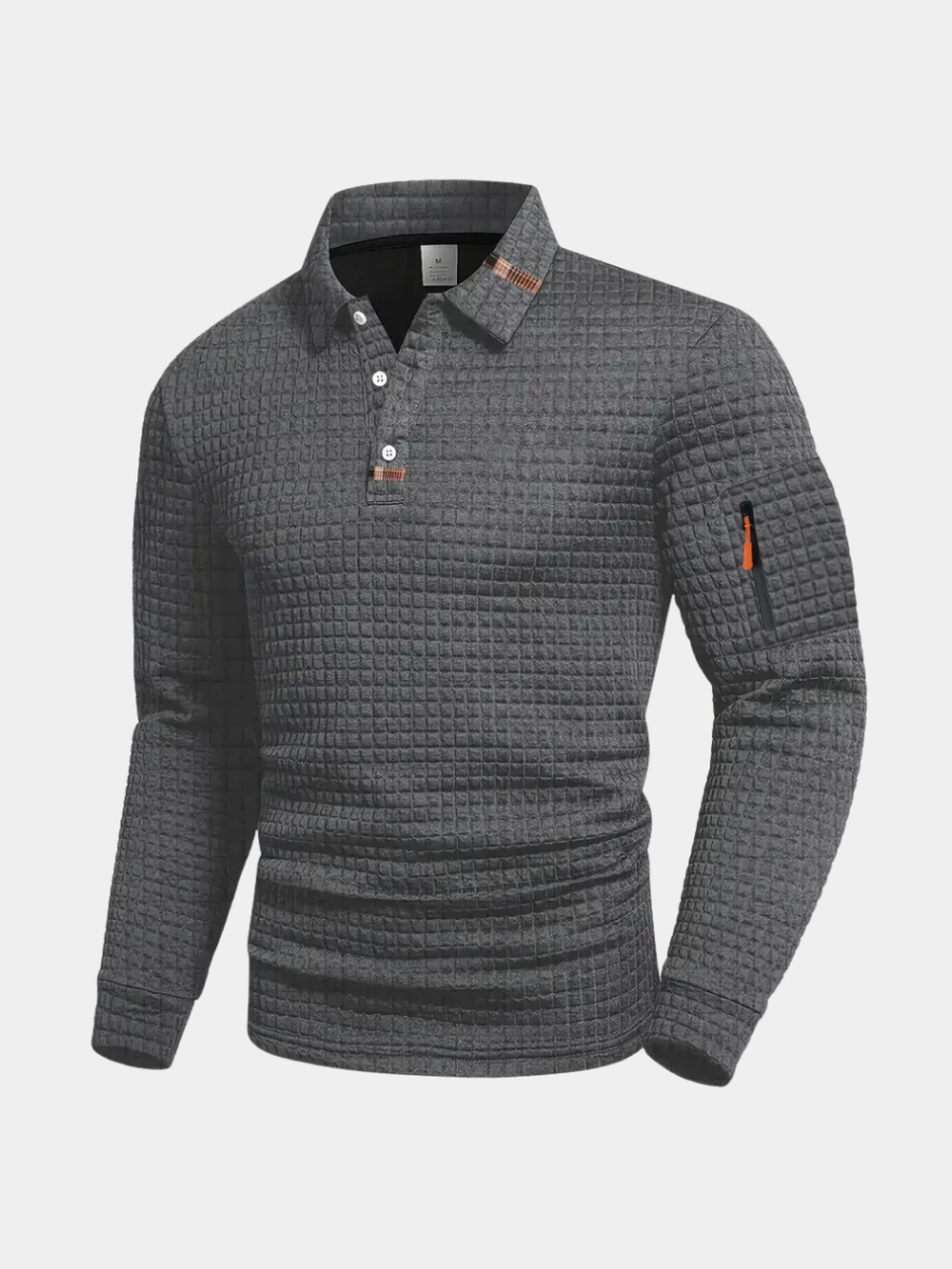 DELAUNAY | Polo à Manches Longues Texturée