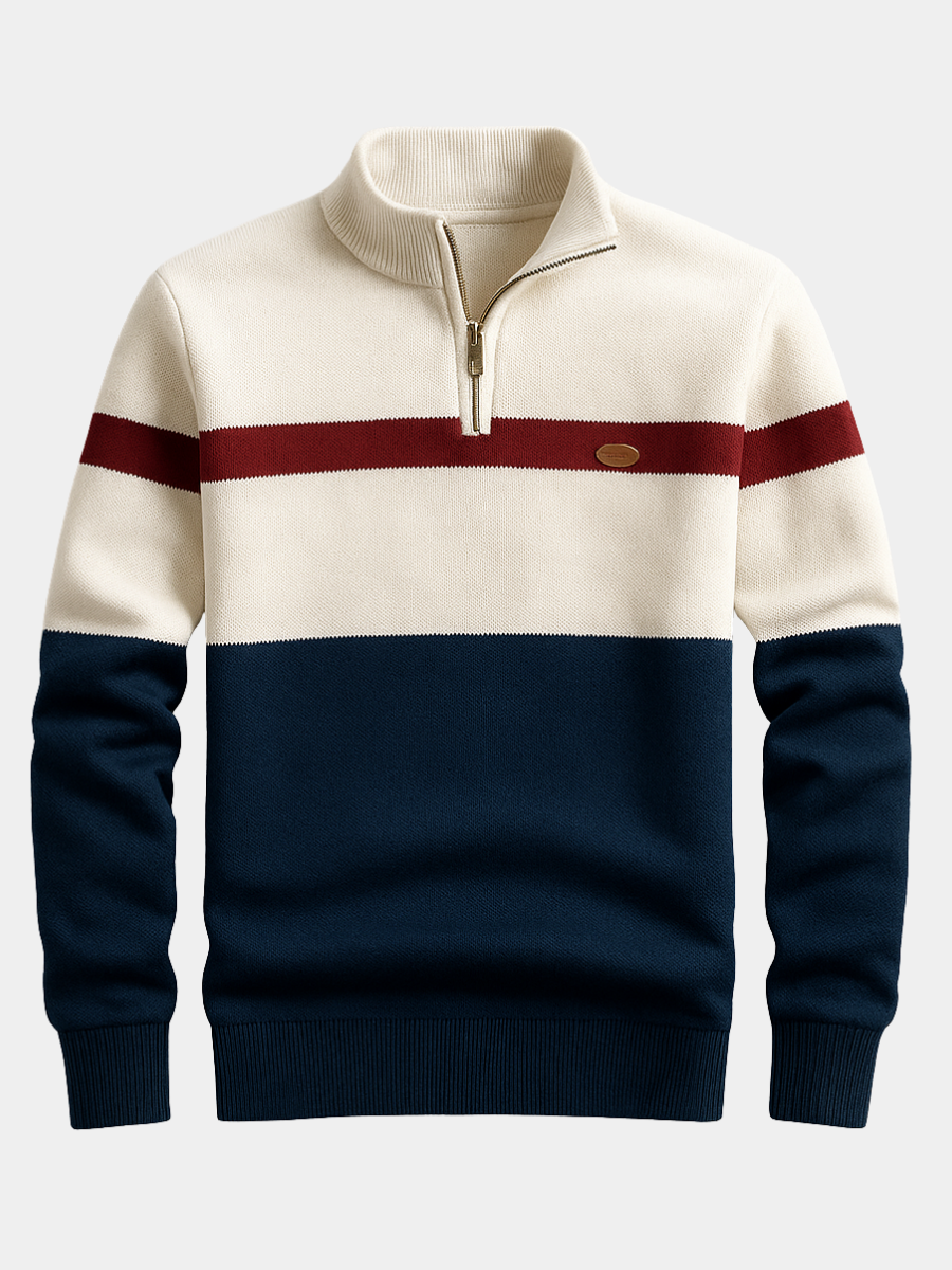 DELAUNAY | Pull Homme avec Zip au Col