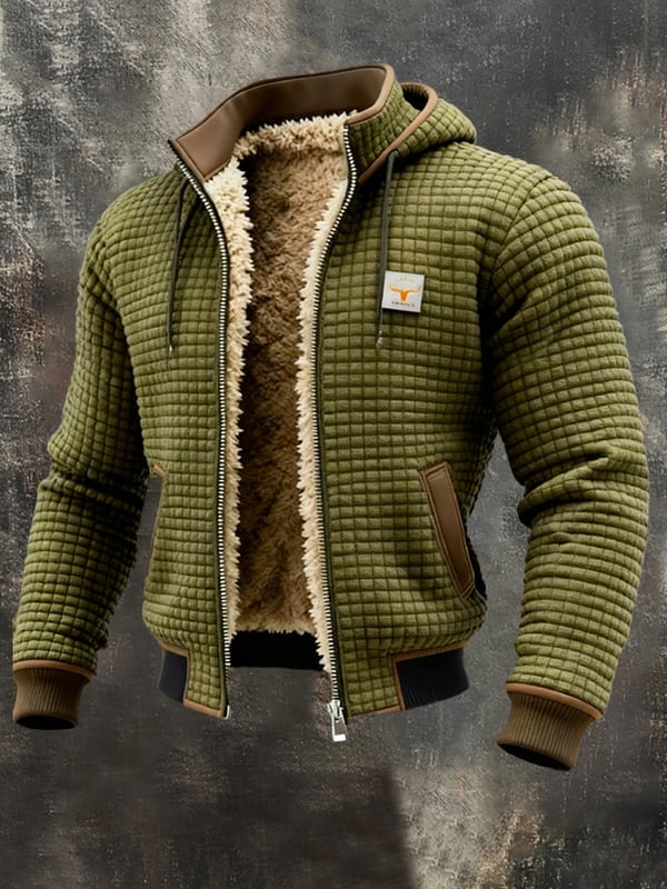Maximilian | Cardigan homme à fermeture éclair et doublure peluche