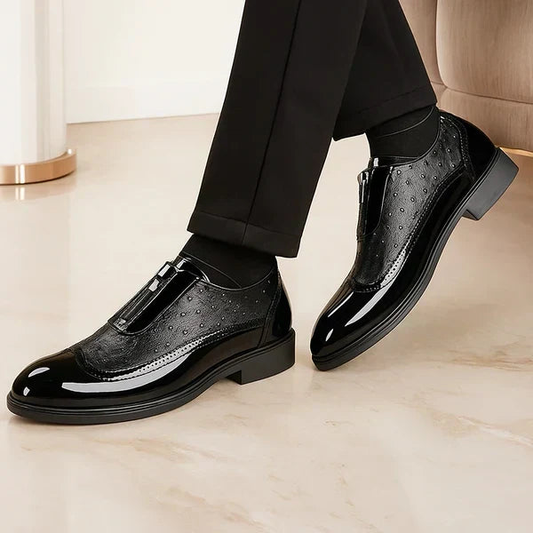 Chaussures Oxford en cuir d'autruche