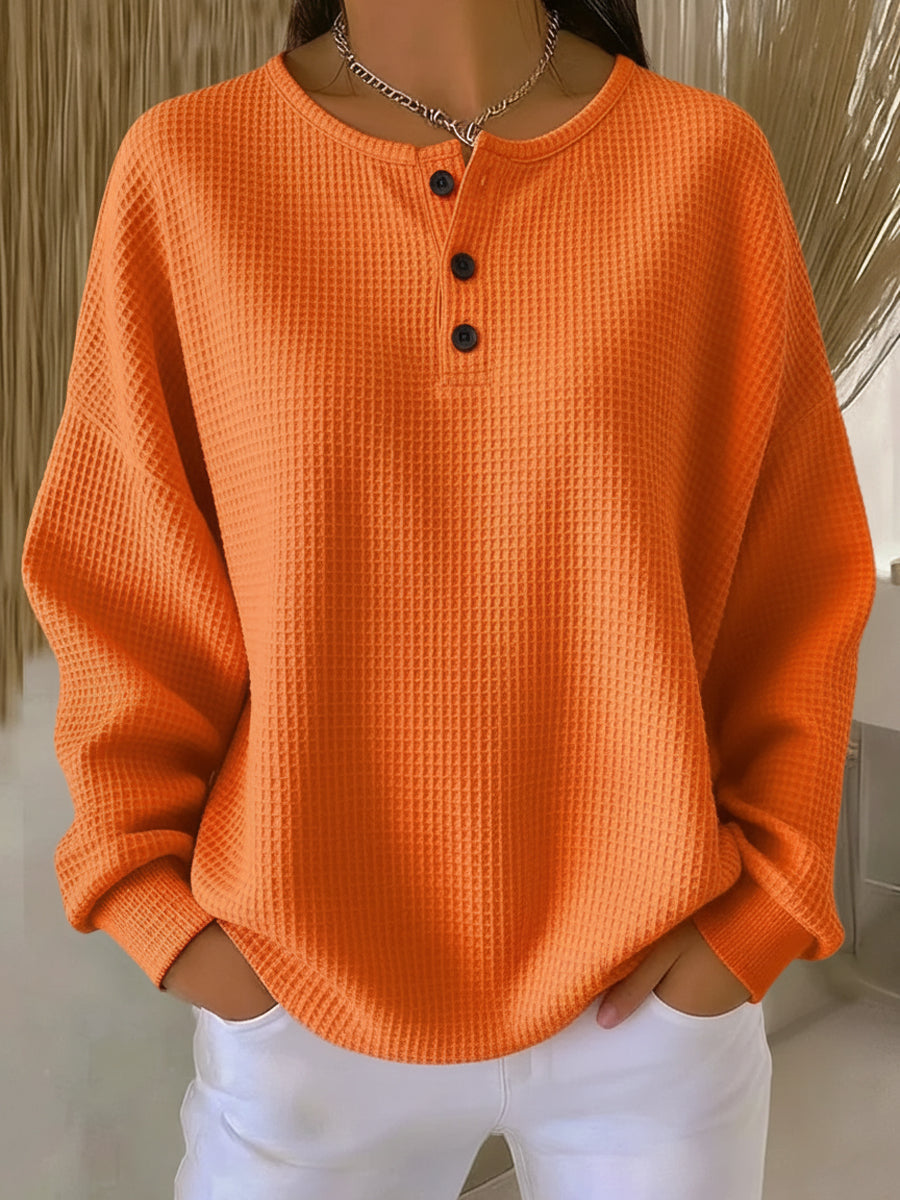 DELAUNAY | Sweat Gaufré Henley Catherine