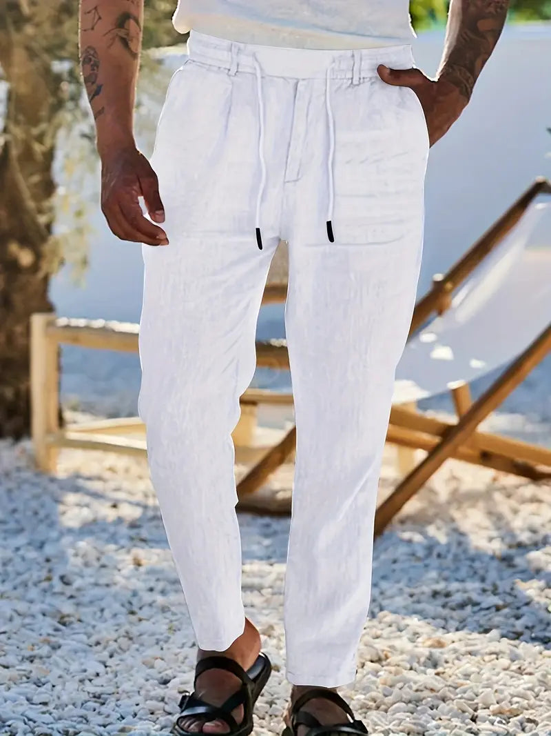 DELAUNAY | Pantalons Larges en Lin avec Cordon
