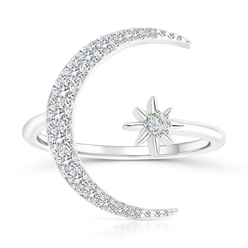 Delaunay | BAGUE LUNE ET ÉTOILE EN ARGENT
