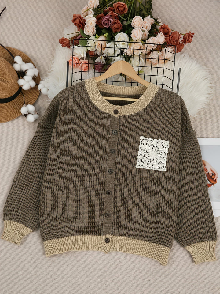 Delaunay | Cardigan Long Poche Dentelle Claire