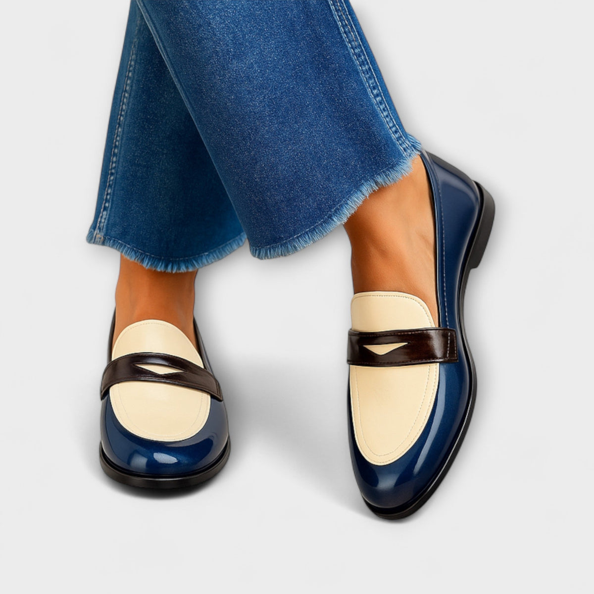 Claudia - Mocassins Contrastants