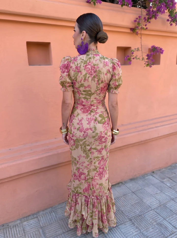 Delaunay | Robe Fleurie Roses Élise