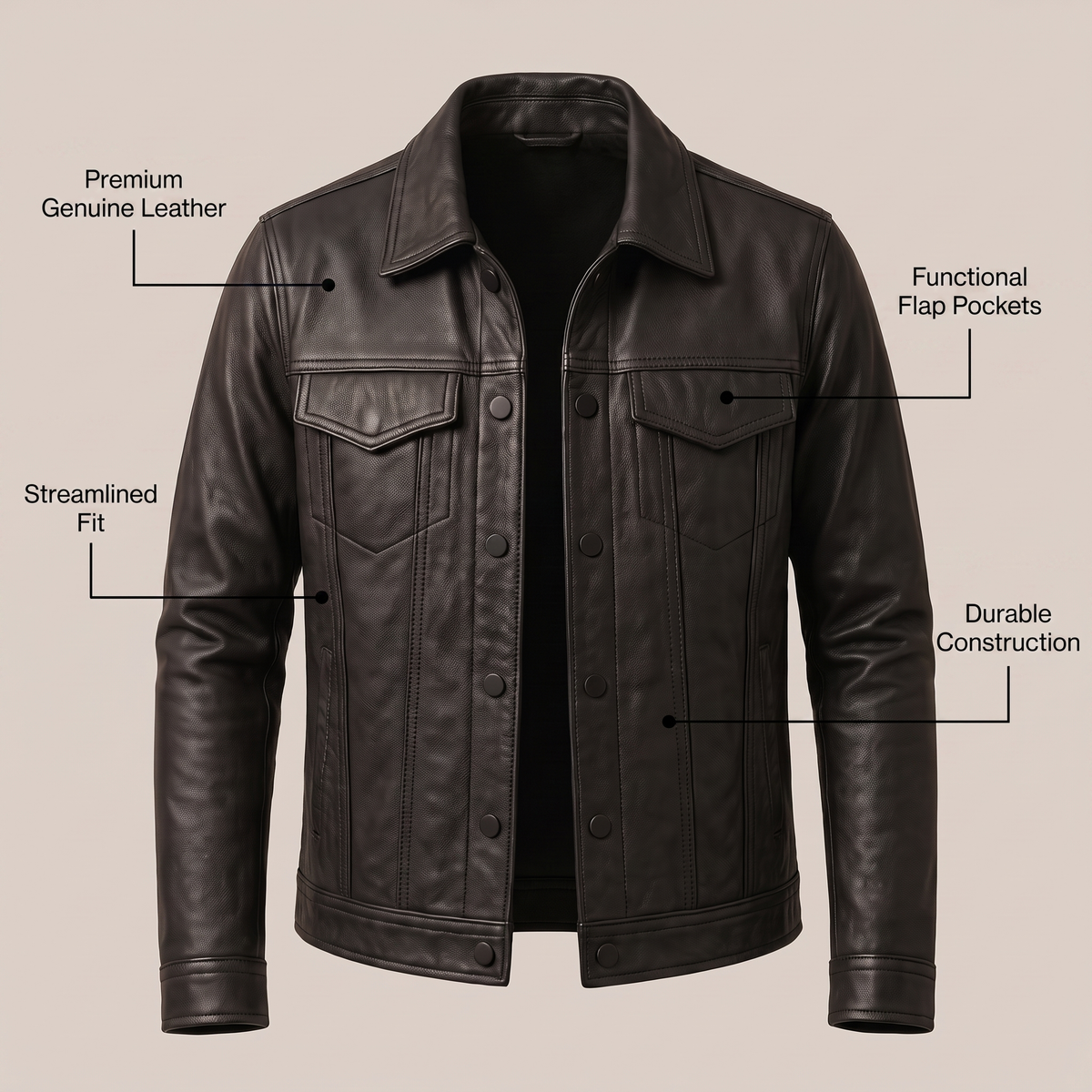 Veste en Cuir Camden