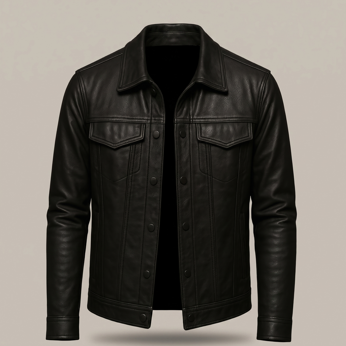 Victor | Veste en cuir classique