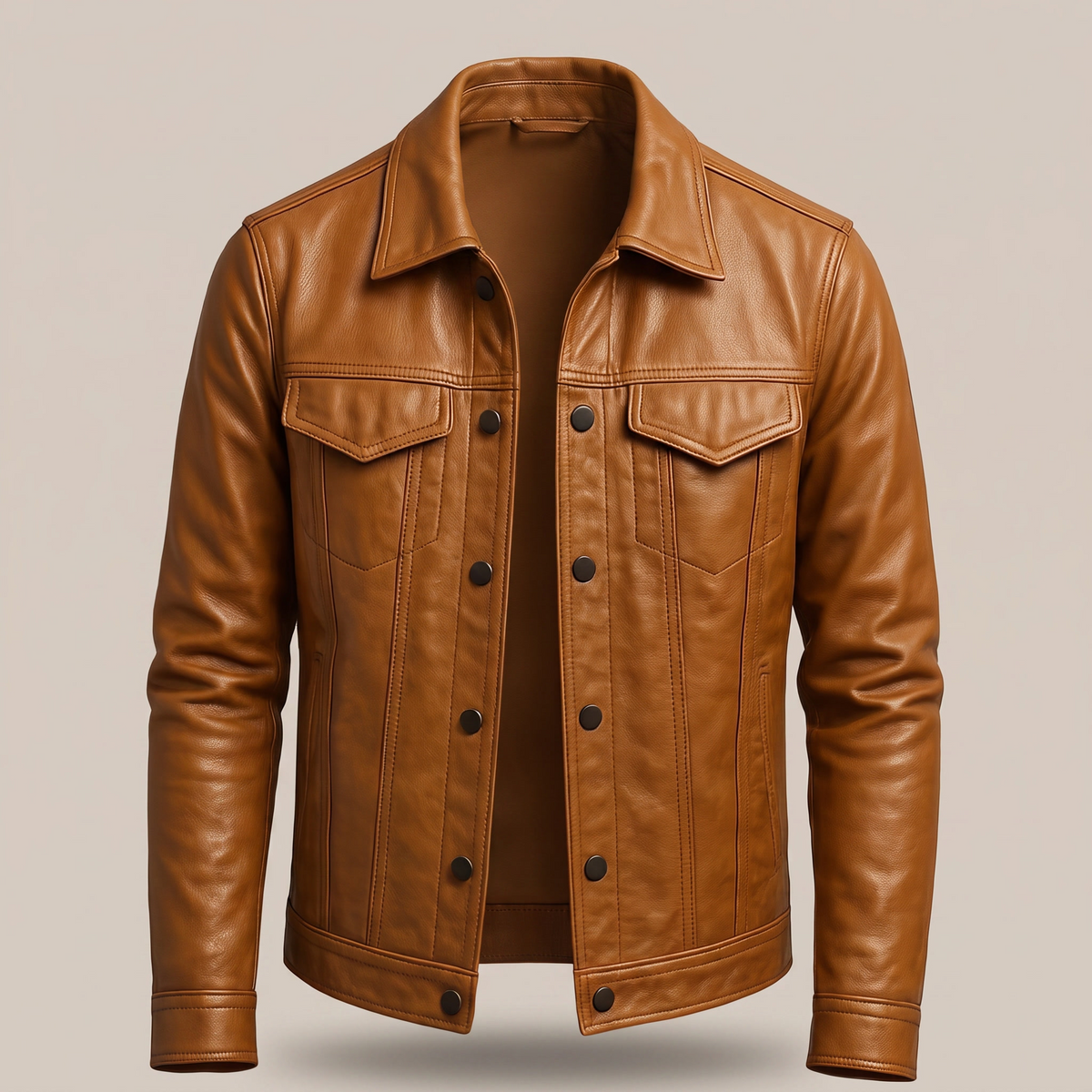 Victor | Veste en cuir classique