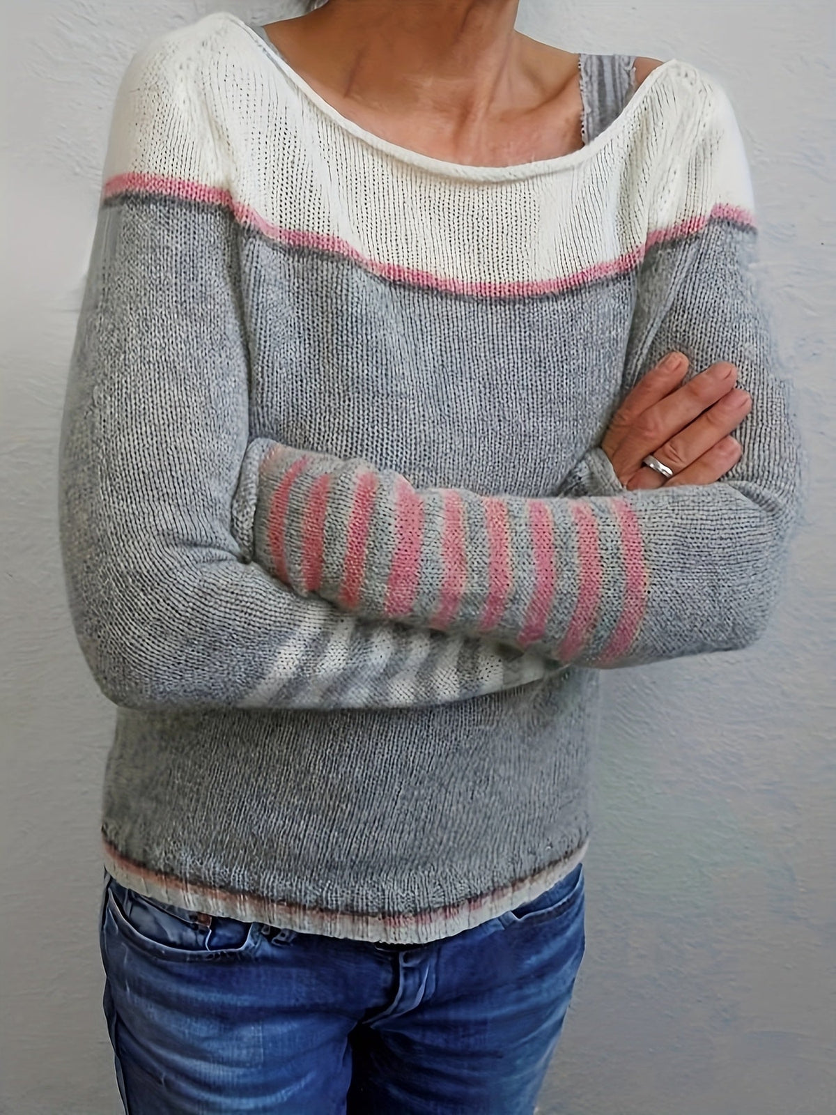DELAUNAY | Pull Col Bateau Rayé Aveline