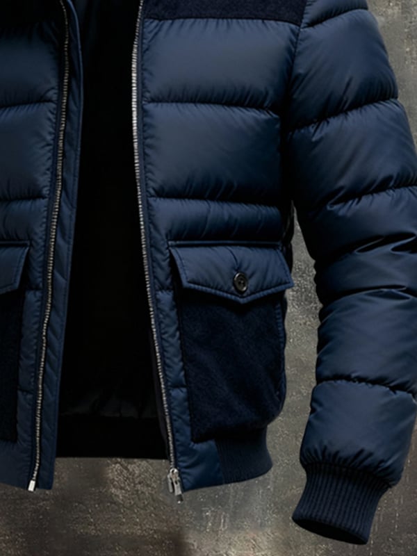 Andreas | Doudoune matelassée homme pour l'hiver avec col côtelé