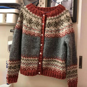 DELAUNAY | Gilet Maille Boutonné Jacquard Catherine