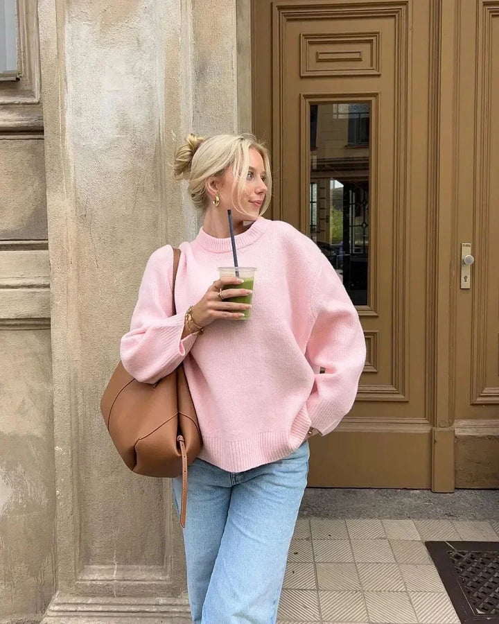 Delaunay | PULL ROSE À MANCHES LONGUES