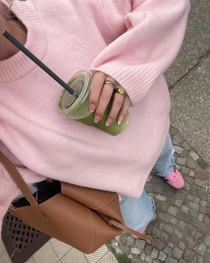 Delaunay | PULL ROSE À MANCHES LONGUES