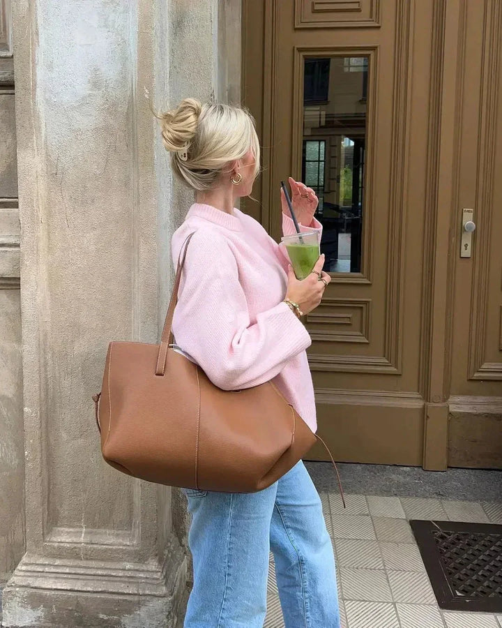 Delaunay | PULL ROSE À MANCHES LONGUES