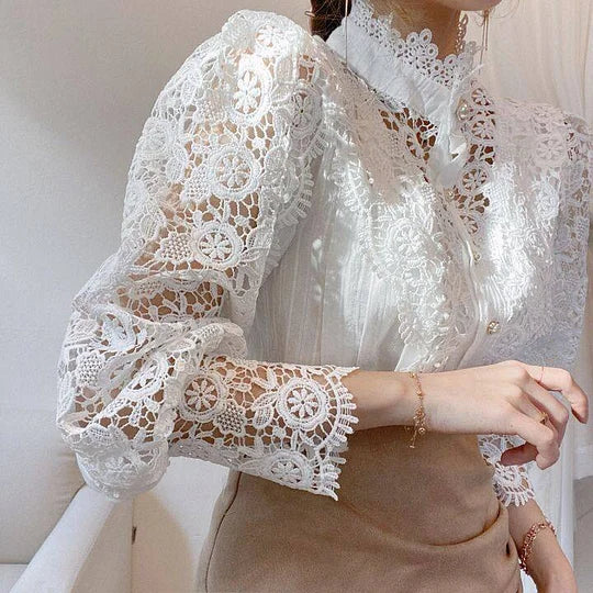 Delaunay | Chemise à manches longues avec dentelle et détails Tove