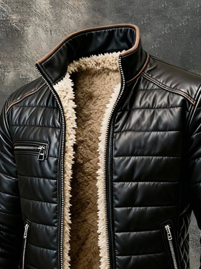 Veste à col haut et coupe affinée