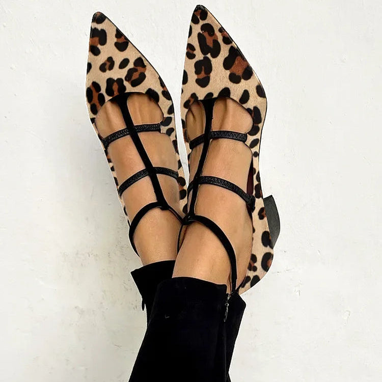 Franca | Chaussures à Talon avec Bride Léopard