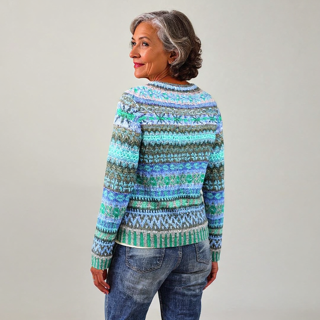 DELAUNAY | Pull Maille Chinée Océan Florence