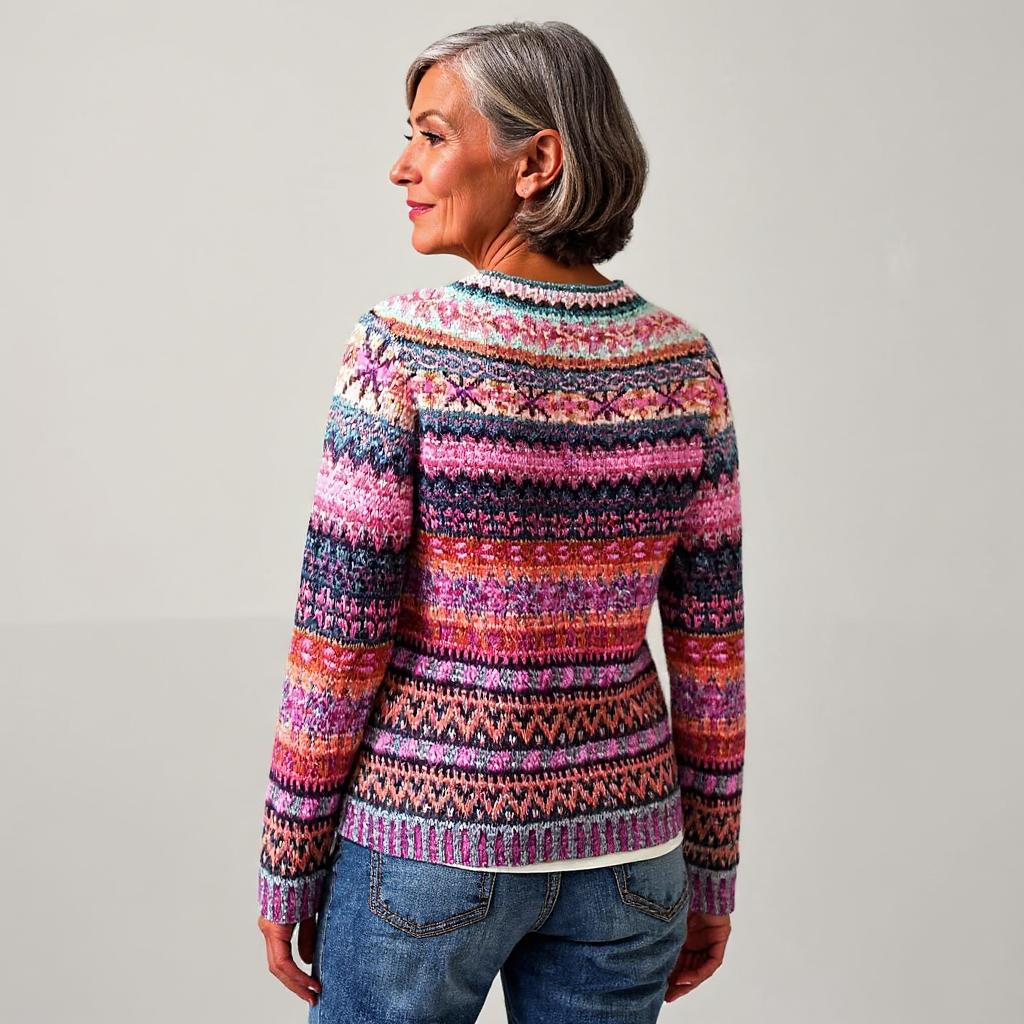 DELAUNAY | Pull Maille Chinée Rose Élina