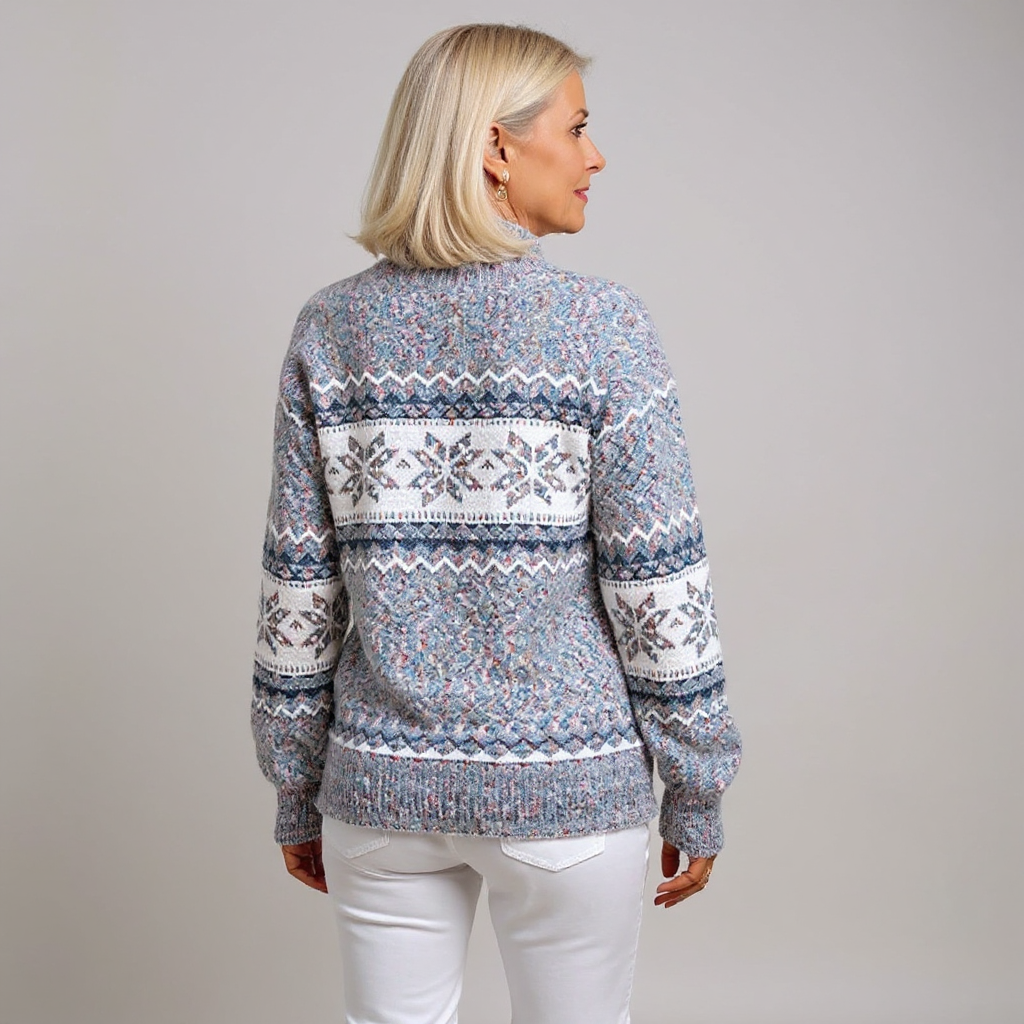DELAUNAY | Pull Col Montant Flocons Margot