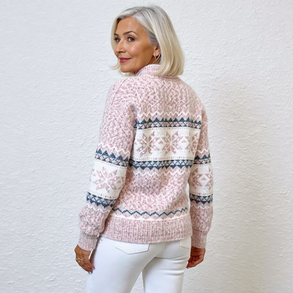 DELAUNAY | Pull Col Montant Flocons Margot