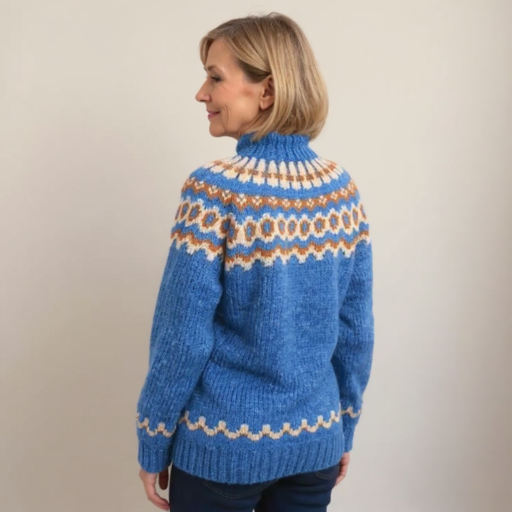 DELAUNAY | Pull Col Montant Jacquard Christine